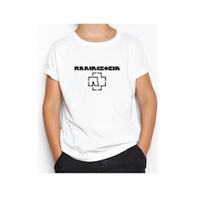 Zepplin Giyim Rammstein Logo 5 Beyaz Çocuk Tişört