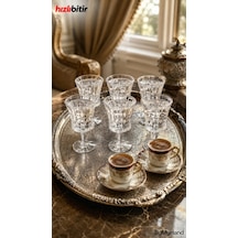 Bymyhand Cam Kahve Yanı Su Bardağı Sunum Bardağı Kadeh 6'lı Set 50 Ml Şeffaf