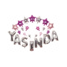 Yaşında Gümüş-pembe Folyo Balon A