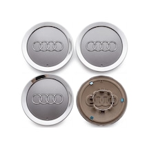 Audi A6 A8 S6 S8 Uyumlu 4e0 601 165 A 145 Mm Krom Gri Jant Göbeği 4lü Set - 908374179