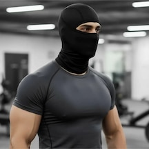 Flex Erkek Ve Kadın Siyah Kar Maskesi Balaklava Motorcu Maskesi, Kış Spor Gym Fitness