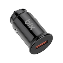 Bix Bx1a18w 18w Qc 3.0 Usb-a Araç Şarj Aleti İphone Android Uyumlu Mini Araç İçi Şarj Cihazı Siyah