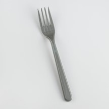 Plastik Gri Renkli Lüx Parti Doğum Günü Çatal - 18 Cm. - 25 Adetlik Paket Gri