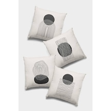 Füme Modern Çift Taraflı 4'lü Set Kırlent Kılıfı 4kr007n11