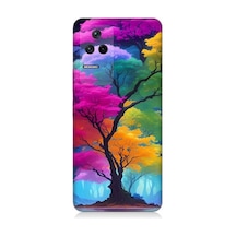 Xiaomi Poco F4 Uyumlu Renkli Hayat Ağacı Desenli Silikon Kılıf