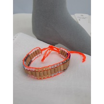 Glamglamour Ahşap Boncuk Dokuma Kadın Halhal