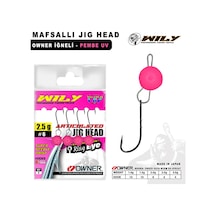 Wily Mafsallı Jig Head 4 Adet Owner İğneli - Pembe 1.5 Gr - 10 No 1.5 Gr - 10 No