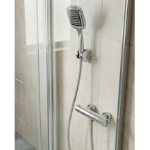 Hubrendy Tekno Siyah Duş Başlığı Seti Spiral Hortumlu El Duşu Ve Duvar Askısı Banyo Seti Diğer