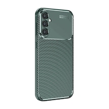 Samsung Galaxy Uyumlu S25 Kılıf Auto Focus Karbon Kapak - Koyu Yeşil Koyu Yesil