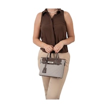 Omuz Çantası Kadın Silver Polo 1185-47860 Sılver Polo Bayan Çantası M191 Kahve Sarı-mat Kahve Çok Renkli