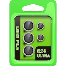 Mey İthalat Samsung Uyumlu Galaxy S24 Ultra Raze Metal Kamera Lens - Gri