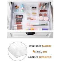 Tr 10'lu Çekmece İçi Çok Amaçlı Organizer -kozmetik Takı Makyaj Organizeri Dolap İçi Düzenleyici Şeffaf