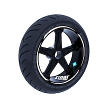 Süt Beyaz 4 Parçalı Keskin Jant Şeridi Sticker Çınar Extreme