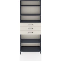 Arges Dolap 4 Raflı 3 Çekmeceli 88x30x221 Antrasit-aytaşı Antrasit