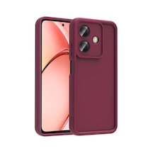 Oppo A3 Kılıf Kamera Korumalı Kalın Silikon Üstün Koruma Pazarplus Mürdüm