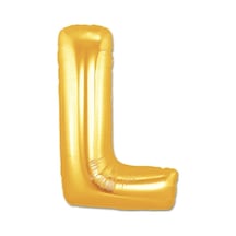 L Harf Folyo Balon Altın Renk 40 İnç Standart