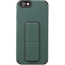 Apple iPhone Uyumlu  6 Kılıf Mega Standlı Silikon -  Yeşil