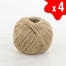 JUT DEKORATİF 4 TOP – 100 Metre 100 Gram ÇUVAL HASIR HALAT İPİ