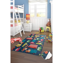 Cars 140X190 Mavi Çocuk Ve Bebek Halısı