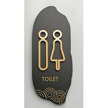 Ahşap Tuvalet Wc Yönlendirme Tabelası