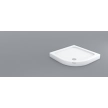Shower 80x80 Frey Oval Slimblok Duş Teknesi H:10 Cm