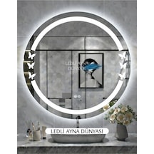 60 Cm Beyaz Dekoratif Led'li Banyo Aynası Lavabo Üstü & Yatak Odası Diğer