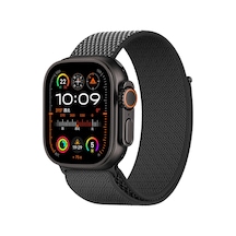 Watch 42mm Uyumlu Kordon Wiwu Wb501 Cloudflex Serisi Hasır Örgü Strap Kayış Siyah