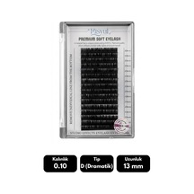 Misyul 0.10d Dramatik Kıvrım 13 Mm Soft Eyelash Doğal İpek Kirpik 16'lı