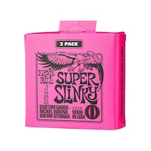 Ernie Ball P03223 Super Slinky Elektro Gitar Teli 3 Lü Paket 09-