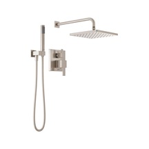 Musluk Modern Raincan 2 Ayar Kare Duş Sistemi Yağmur Duş Başlığı Ve Elde Taşınabilir Sprey Fırçalı Nikel, Yağış Duş Sistemi Fırçalanmış Nikel, Spot Koruyucu Paslanmaz 342701-sp Açık Mavi
