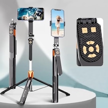 3 Eksen Anti Shake Bluetooth Selfie Çubuğu Tripod 170 Cm, Np-l6s Diğer