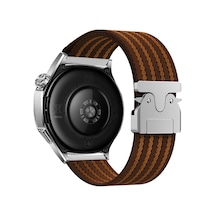 Amazfit Pace Ardx Krd-133 22mm Naylon Kumaş Hasır Örgülü Kordon - Kahverengi