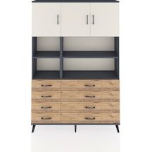 Arges Dolap 8 Raflı 8 Çekmeceli 3 Kapaklı 132x30x195 Antrasit-aytaşı/çam Aytası/atlas Çam Arges Dolap 8 Raflı 8 Çekmeceli 3 Kapaklı 132x30x195 Antrasit-aytaşı/çam Aytası/atlas Çam