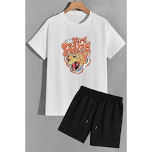 Uyguntarz Girlgang Şort T-shirt Eşofman Takımı Beyaz