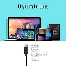Type-c Şarj Ve Data Kablosu Siyah 90 Cm
