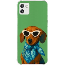 Samsung Galaxy A03 Uyumlu Cool Dachshund Köpek Baskılı Silikon Kılıf Renkli