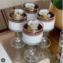 Paşabahçe Elysia 500 Cc Yaldızlı Ayaklı Kase Sunum Bardağı 4 Adet 078Oa 440437-Gold