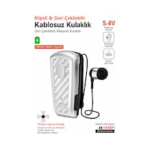Exenar - Gri - Titreşimli Kablosuz Makaralı Kulaklık Titreşimli Bluetooth Kulaklık 15 Saat