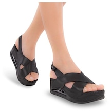 Muya Assos Anatomik Air Max Taban Kadın Sandalet Full Siyah 38