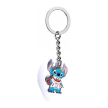 Mavi Sevimli Stitch Kalp Figürlü Anahtarlık Unisex, Renkli Ve Tatlı Tasarım
