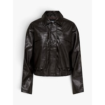 Only Onlmelle Faux Leather Jacket Otw Kadın Kahverengi Ceket - 5041089