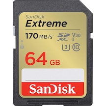 Sandisk Extreme Sdxc Uhs-ı Hafıza Kartı 64 Gb V30, 170 Mb/s Akta