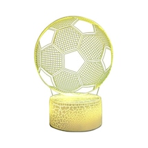 Szypzstore 3d Futbol Şekilli Masa Işıkları, Renkler Uzaktan Kumandalı Gece 3d Lamba 1pc Kontrol Işığı 16 Led Işık Dış Mekan Led Noel Ağaçları 6nyv79 Renkli