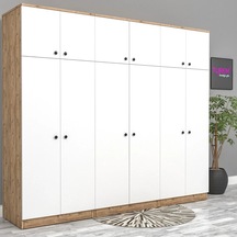 6 Kapılı Özel Gardırop Suntalam/mdf Suntalam Beyaz