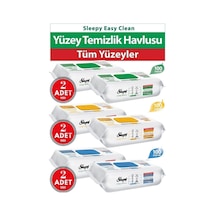 Sleepy Easy Clean 6 Adet Beyaz Sabun & Çamaşır Suyu & Arap Sabunu Katkılı Yüzey Temizlik Havlusu