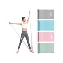 Aerobik Ve Pilates Direnç Bandı 4'lü Set - Esneme, Rehabilitasyon, Evde Yoga Ve Fitness İçin Çok Renkli