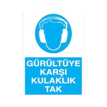 Gürültüye Karşı Kulaklık Tak Uyarı Tabelası - 50x70 Foreks - Kk8