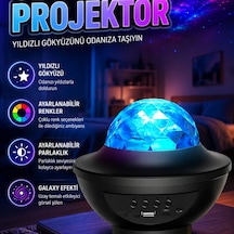 Yıldızlı Galaxy Led Projektör Gece Lambası Bluetooth Bağlantılı Ayarlanabilir Renk Ve Parlaklık Diğer