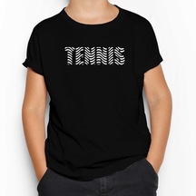 Tennis Text Siyah Çocuk Tişört