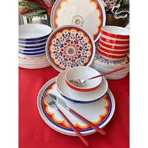Yemek Takımı Modern Armada 24 Parça 6 Kişilik Renkli